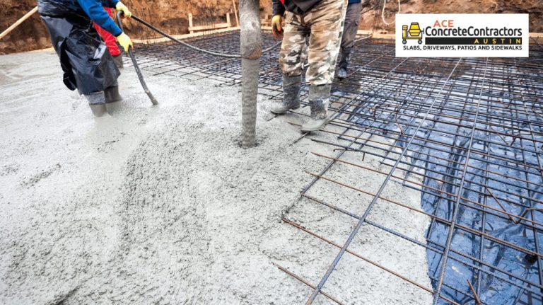 contractors pouring cement