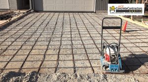 rebar reinforced driveway