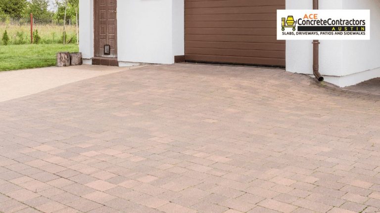 brick inlayed driveway