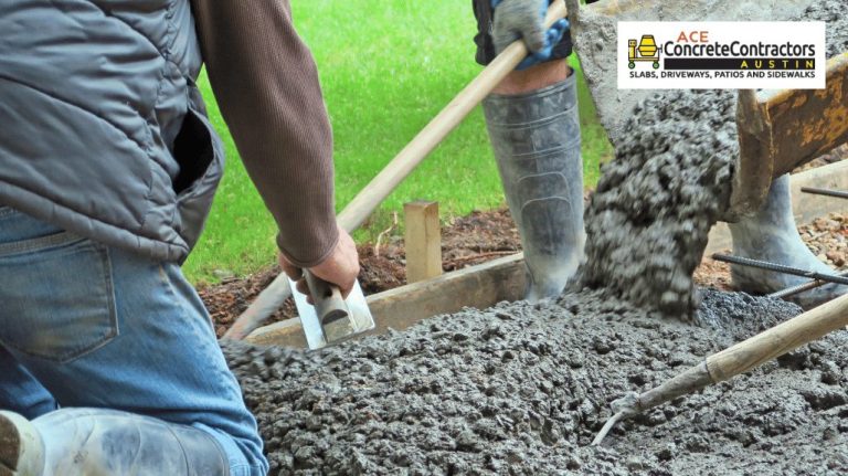 contractors installing a new driveway