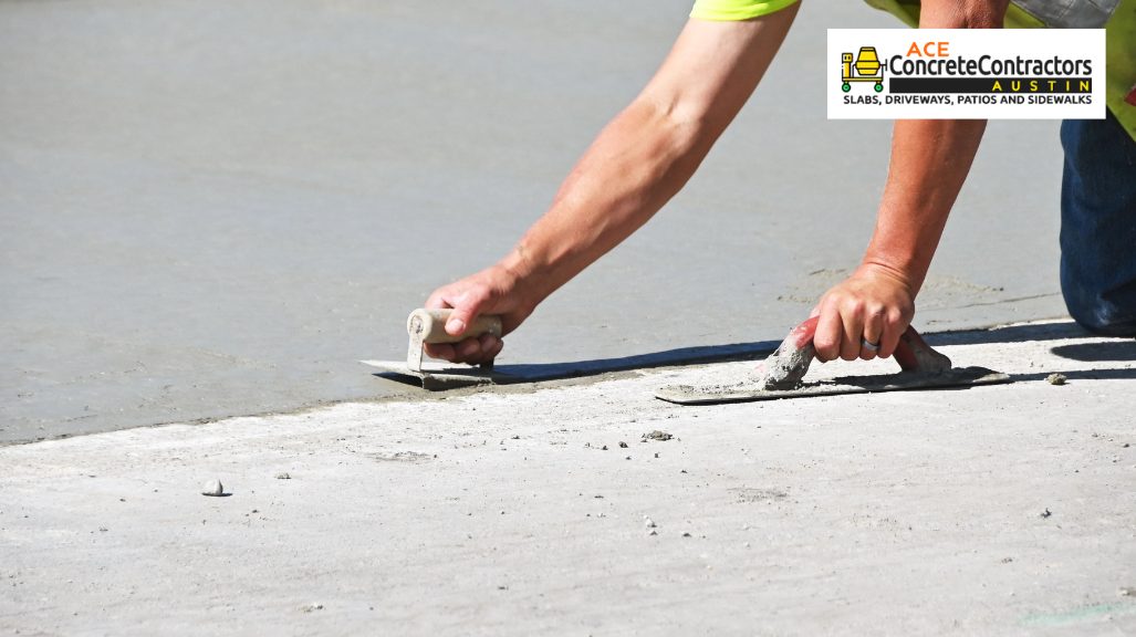 person doing concrete flatwork