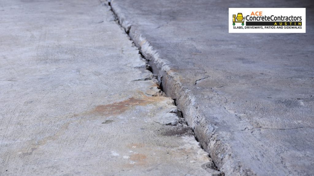 cracked concrete surface