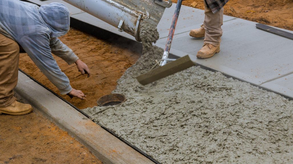 concrete sidewalk installation by Ace Concrete Contractors Austin