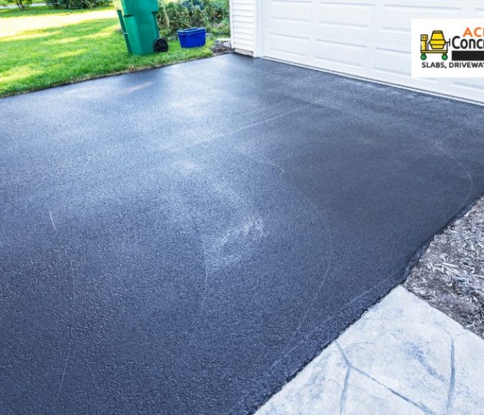 newly poured asphalt driveway